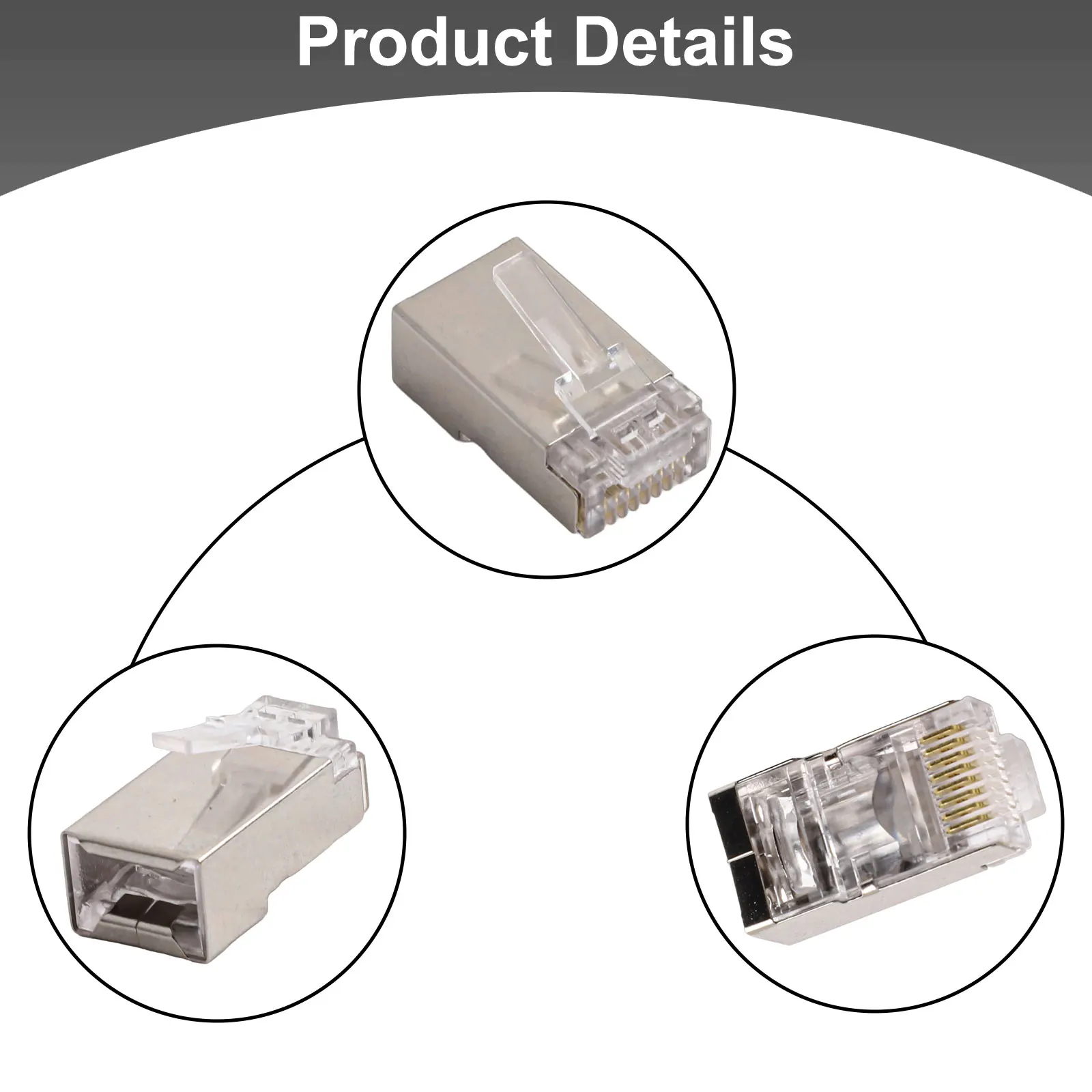 Class 6 Single Row Shielded for crystal Head Premium for bajeal for Category 6 Gigabit Network Cable With Shielded Through Hole