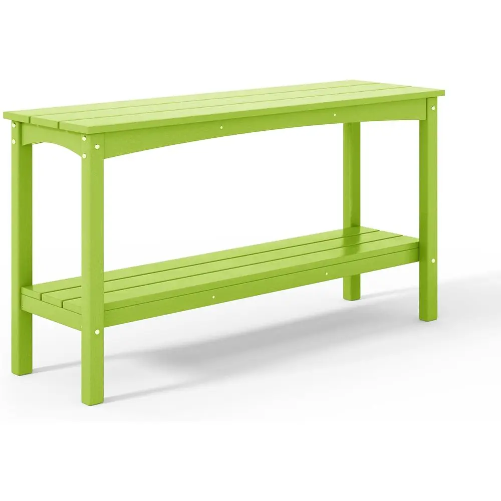 

Уличный двухъярусный водонепроницаемый стол-стеллаж из HDPE, идеально подходит для патио, балкона, сада и кофейни