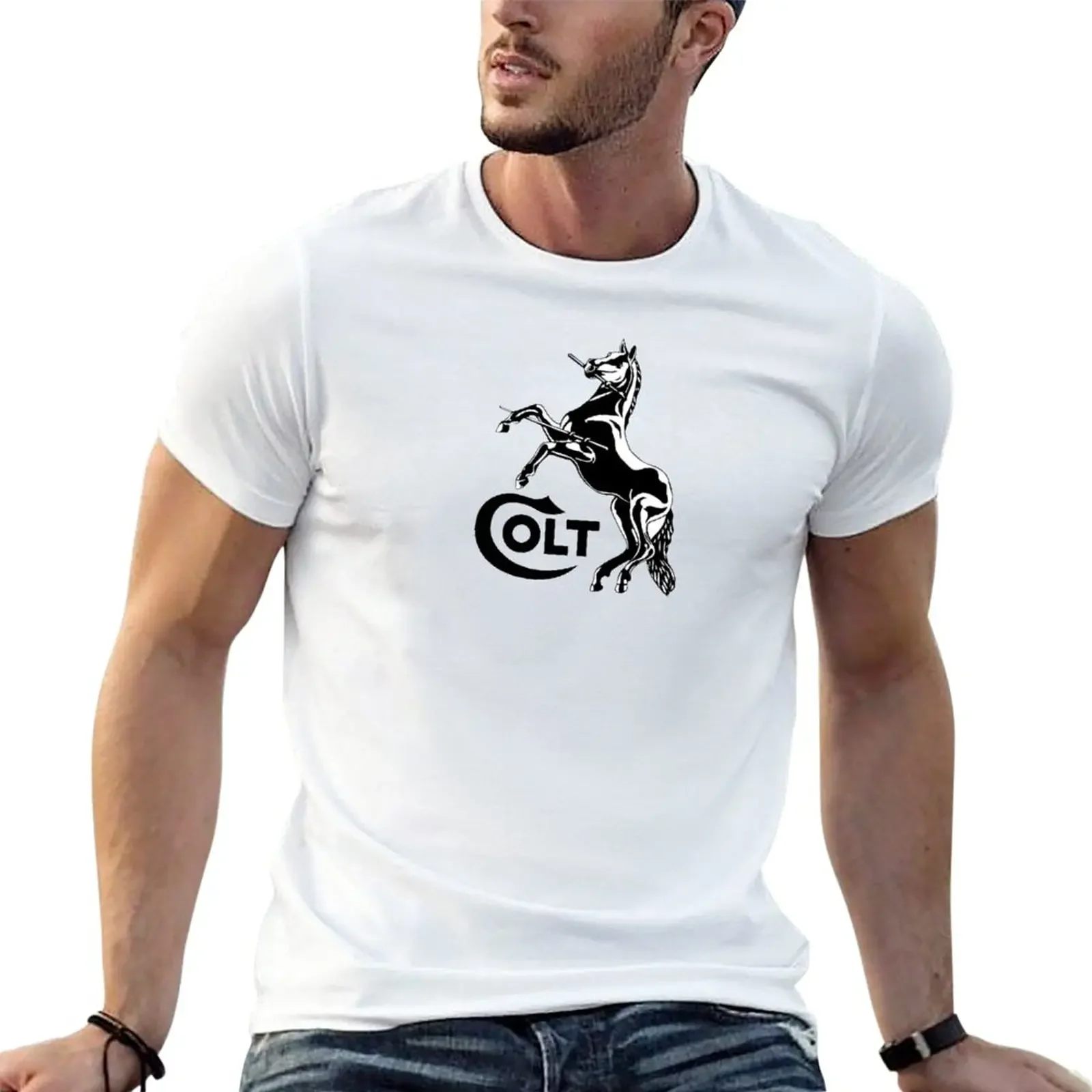 New Colts Manufacturing Rampant Colt T-Shirt Blouse Short sleeve tshirts for men