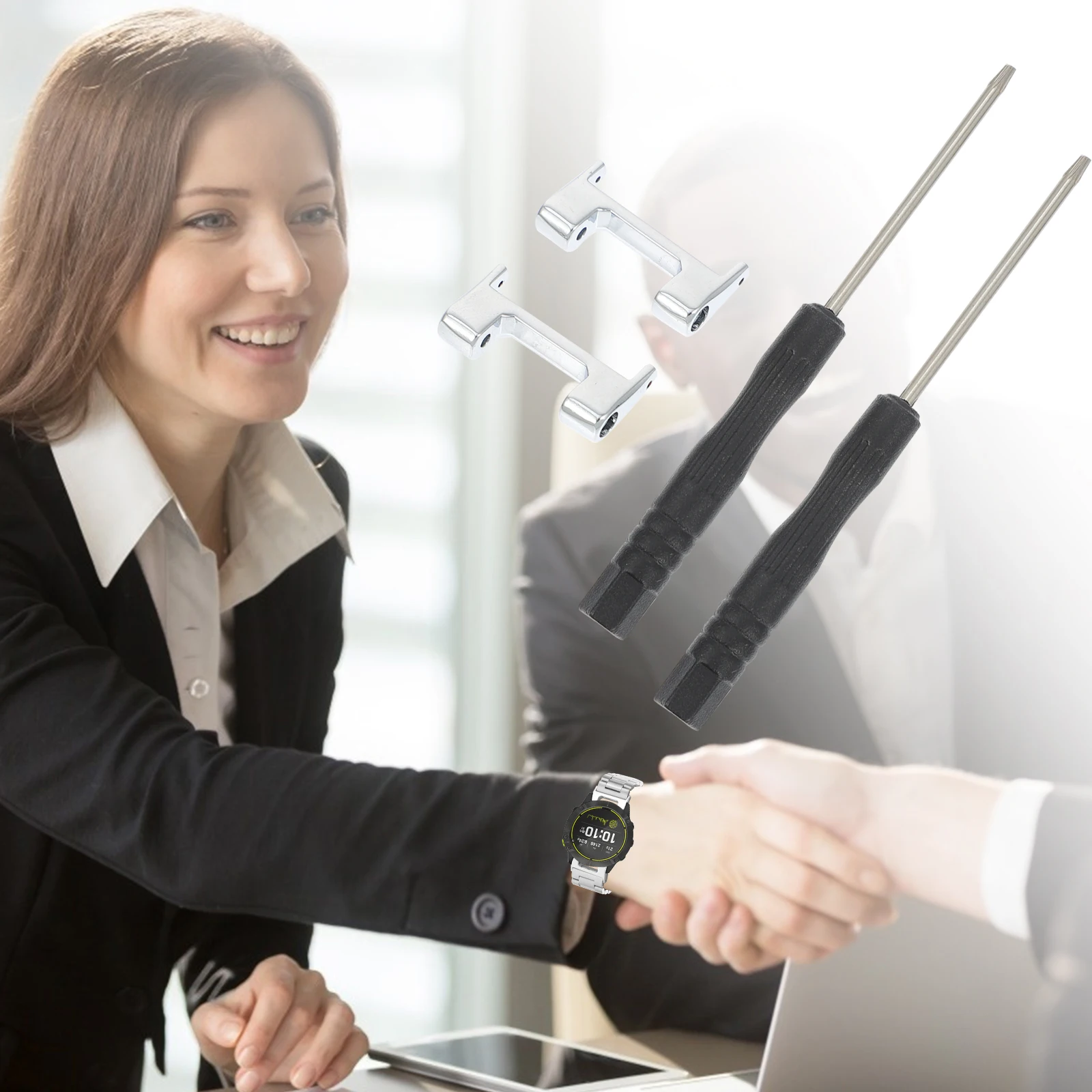 Conector de correa de reloj, 2 uds., enlace de repuesto de aleación de Zinc de primera calidad, ajuste seguro y resistente para herramienta de reparación e instalación de correa de reloj