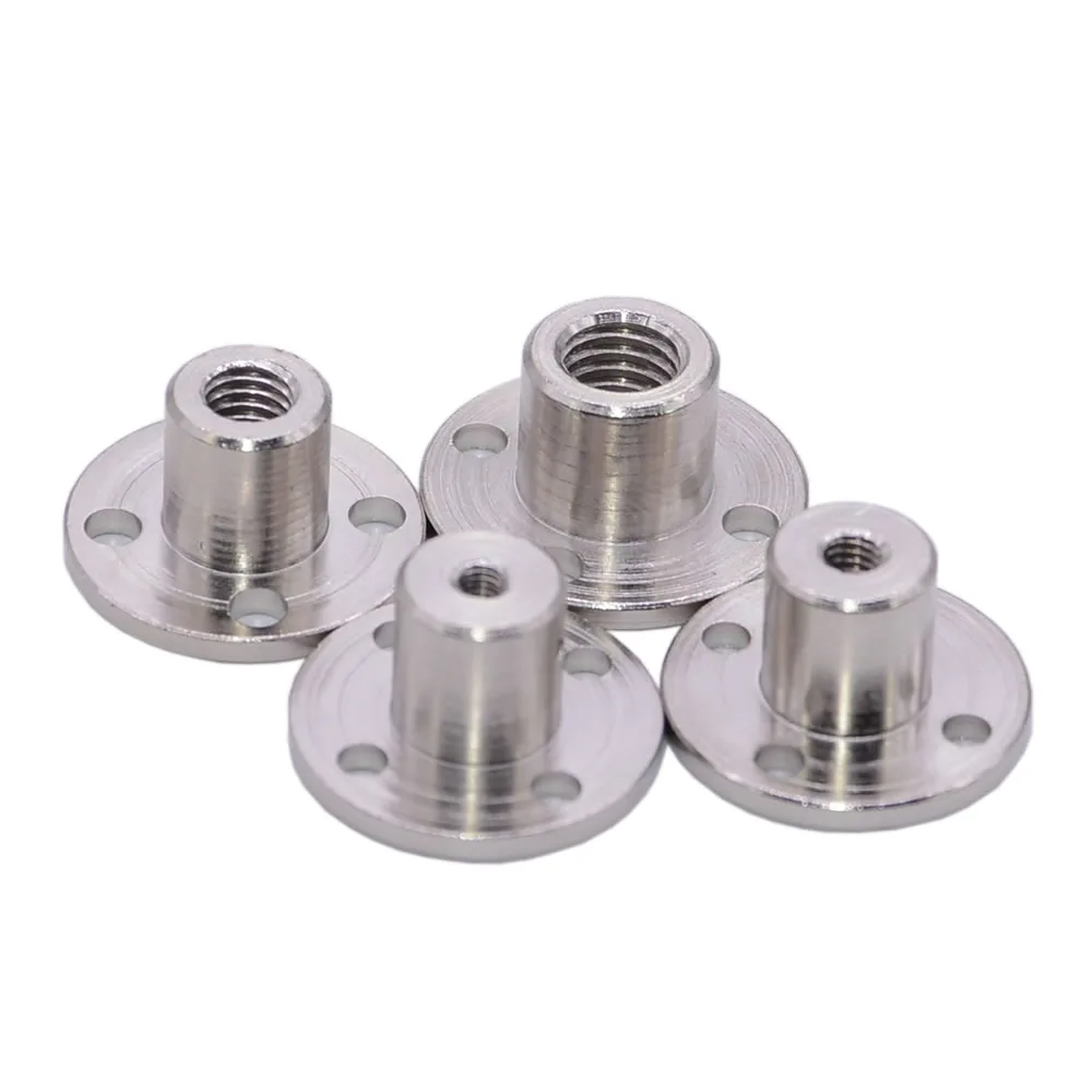 Flange coupling M3 M4 M6 8mm flange/nut Motor guide shaft threaded shaft support holder Stainless steel