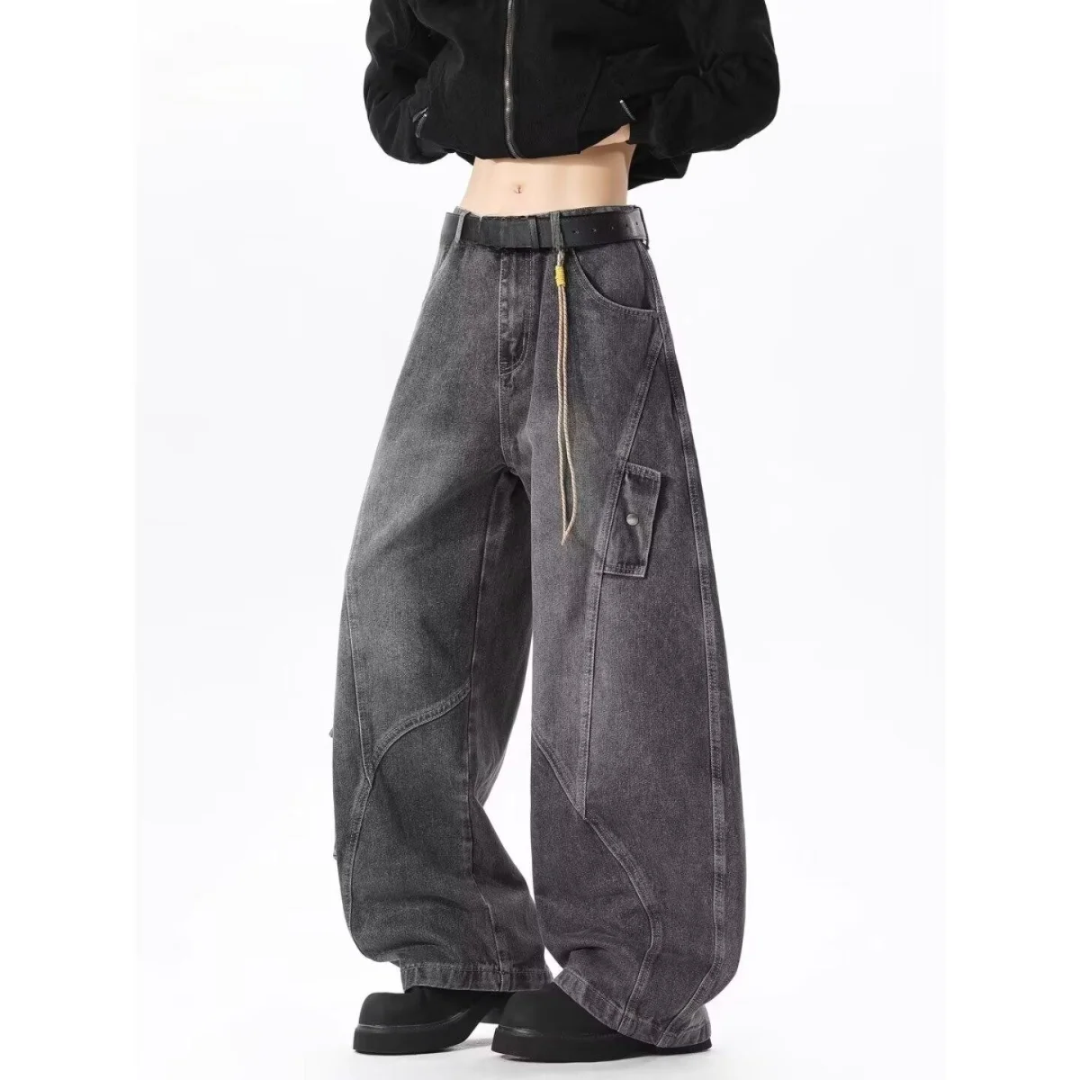 

Мужские джинсы Hong Kong Sle с принтом, в стиле High Street, из смесового хлопка и полиэстера, приталенные, прямые, на молнии