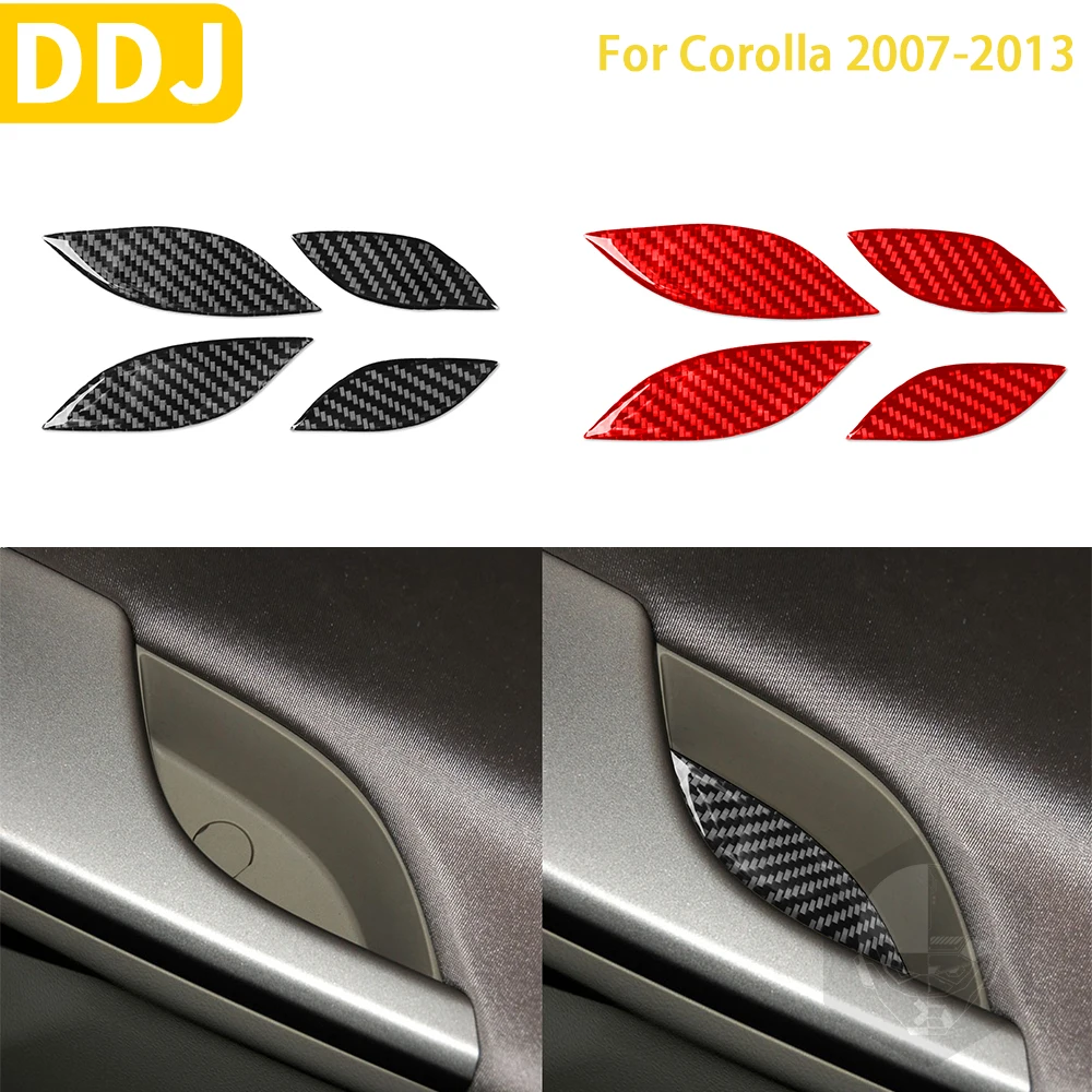 

For Toyota Corolla 2007 2008 2009 2010 2011 2012 2013 Accessories Carbon Fiber Interior Door Storage Slot Pad Cover Trim Sticker