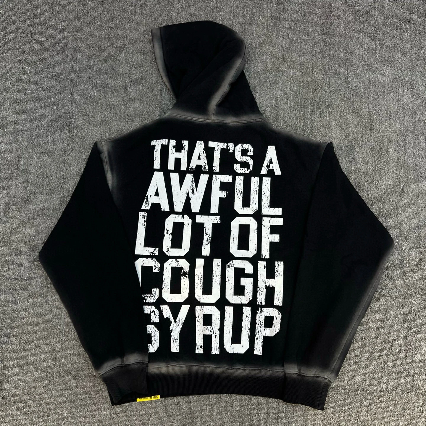 

Waed adient Vintage Men's Hoodie Autumn 2025 Casual Loose Fit round Ne Long Sve Digital Text Pattern Non-deformable