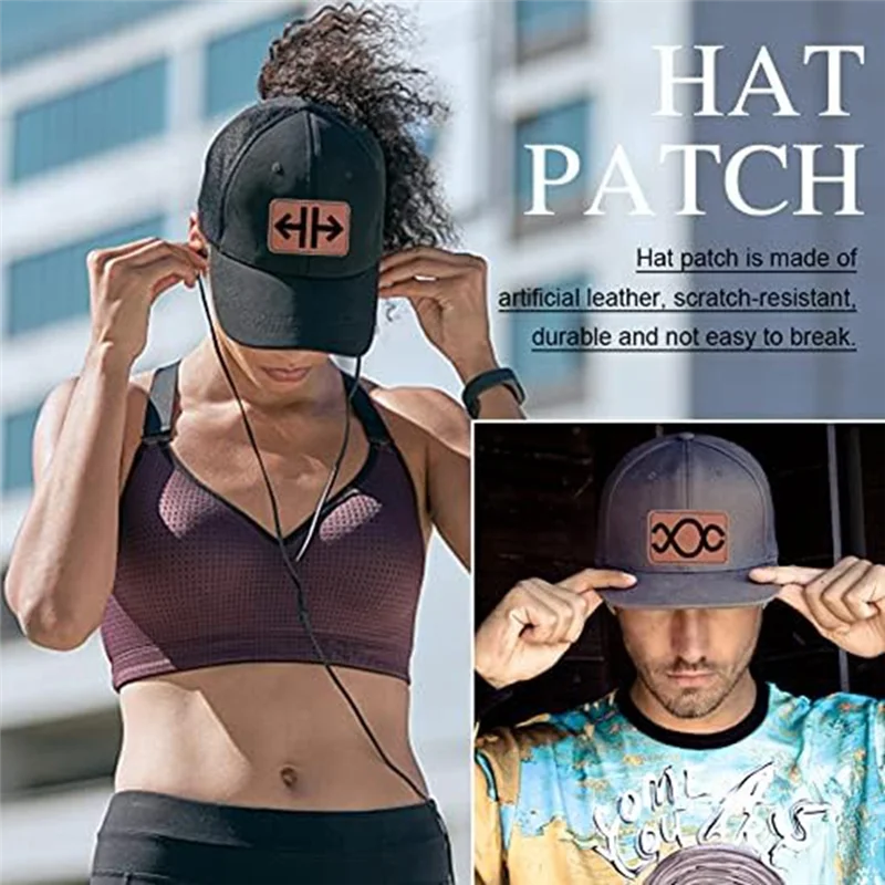 

90Pcs Laser Engraving Blanks, Blank Leather Patch for Hat, Wear-Resistant, Not Easy To Fade BLJS