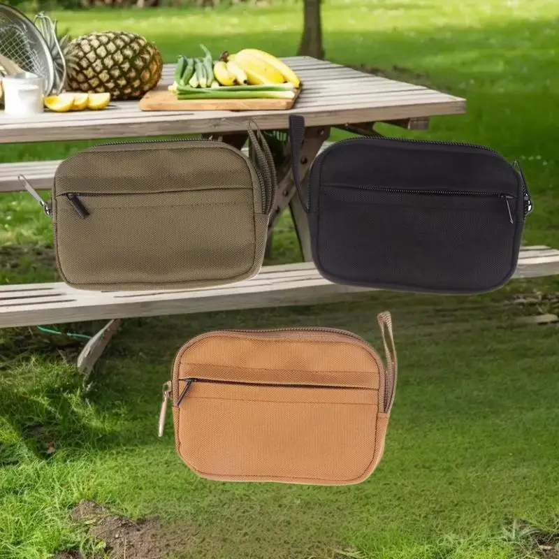 Oxford pano masculino carteira fones de ouvido saco de armazenamento titular do cartão de crédito caso para meninos meninas viagem cartão bancário organizador zíper moeda bolsa