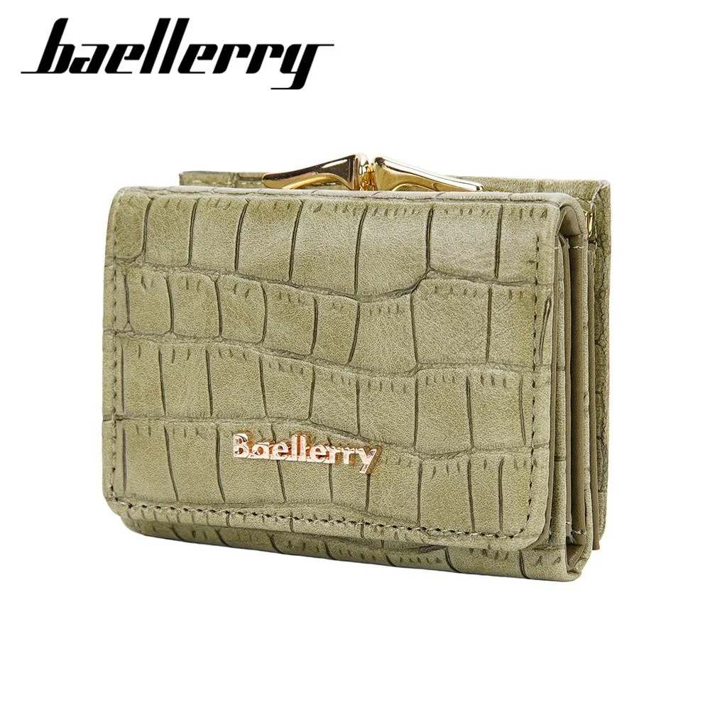 Mode PU lederen korte portemonnee krokodilpatroon draagbare portemonnee Koreaanse lichtgewicht ID-kaarthouder damesportemonnee