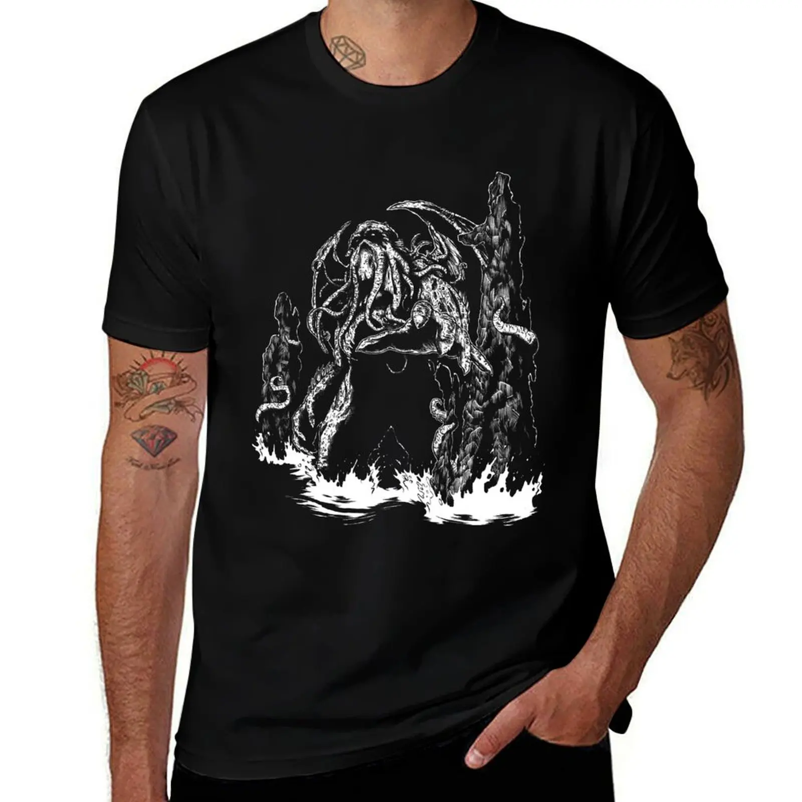 

The Great Old One T-Shirt blanks Man t-shirt korean fashion vintage men clothes