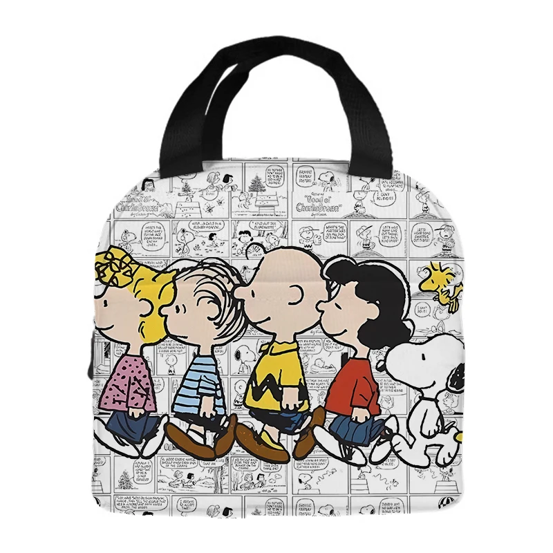 Snoopy torby na Lunch kreskówka folia aluminiowa worek ryżu posiłek pojemnik na lód opakowanie Anime mody studentów Bento torebka na Lunch prezent