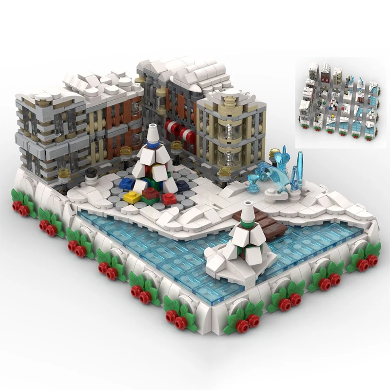 

1612pcs MOC Seasonal Advent Nanomodular Calendar Model Building Blocks Construction Toys Christmas Gifts Education Brick Kids