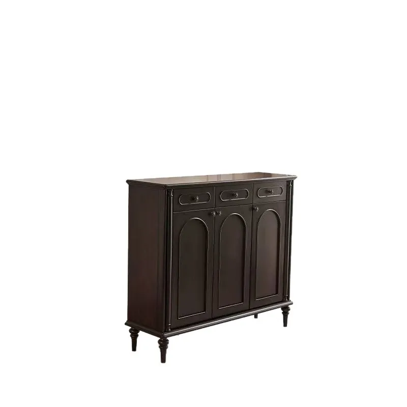 French antique black shoe American retro porch Entry porch  Partition storage  Locker