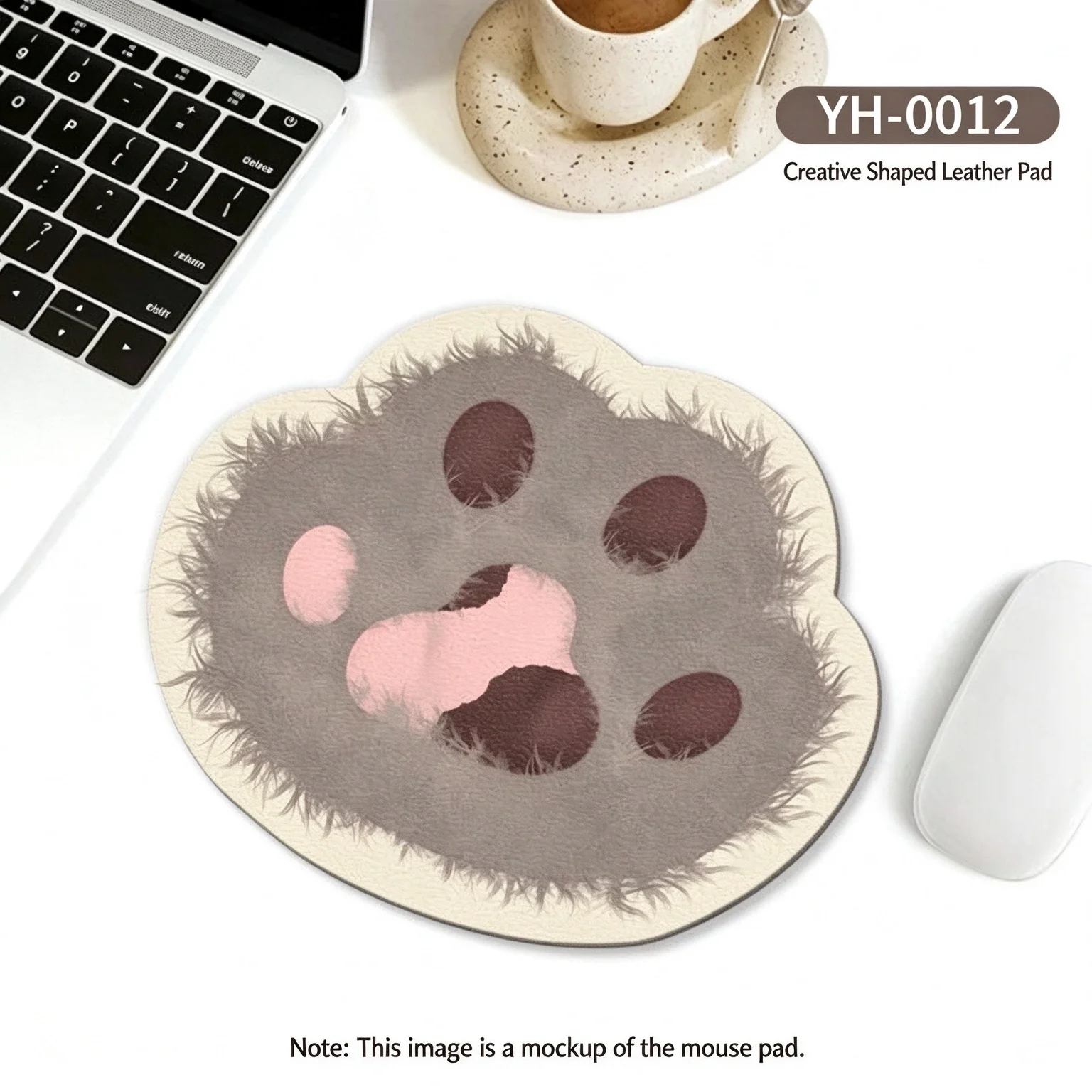 Cute Cat Paw Ins Style Mouse Pad Leather Mat Waterproof Desk Pad Office Study Dormitory Portable Computer Keyboard Pad Decor
