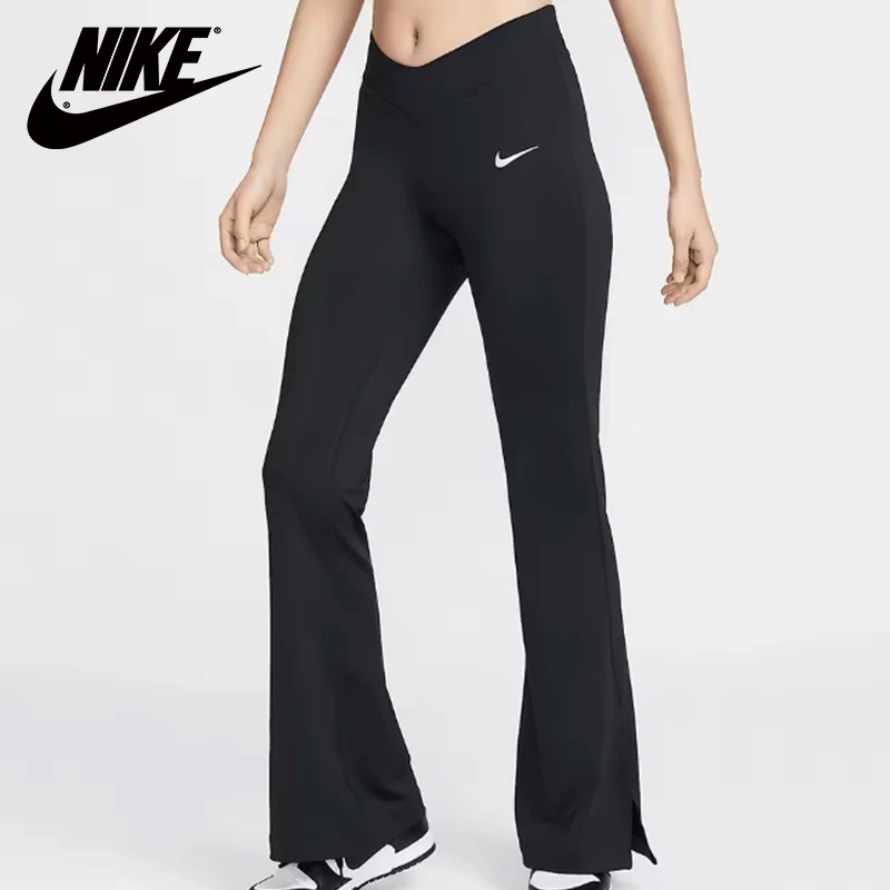 

Женские модные повседневные брюки Nike Sportswear Team с завышенной талией, черные IB5586-010