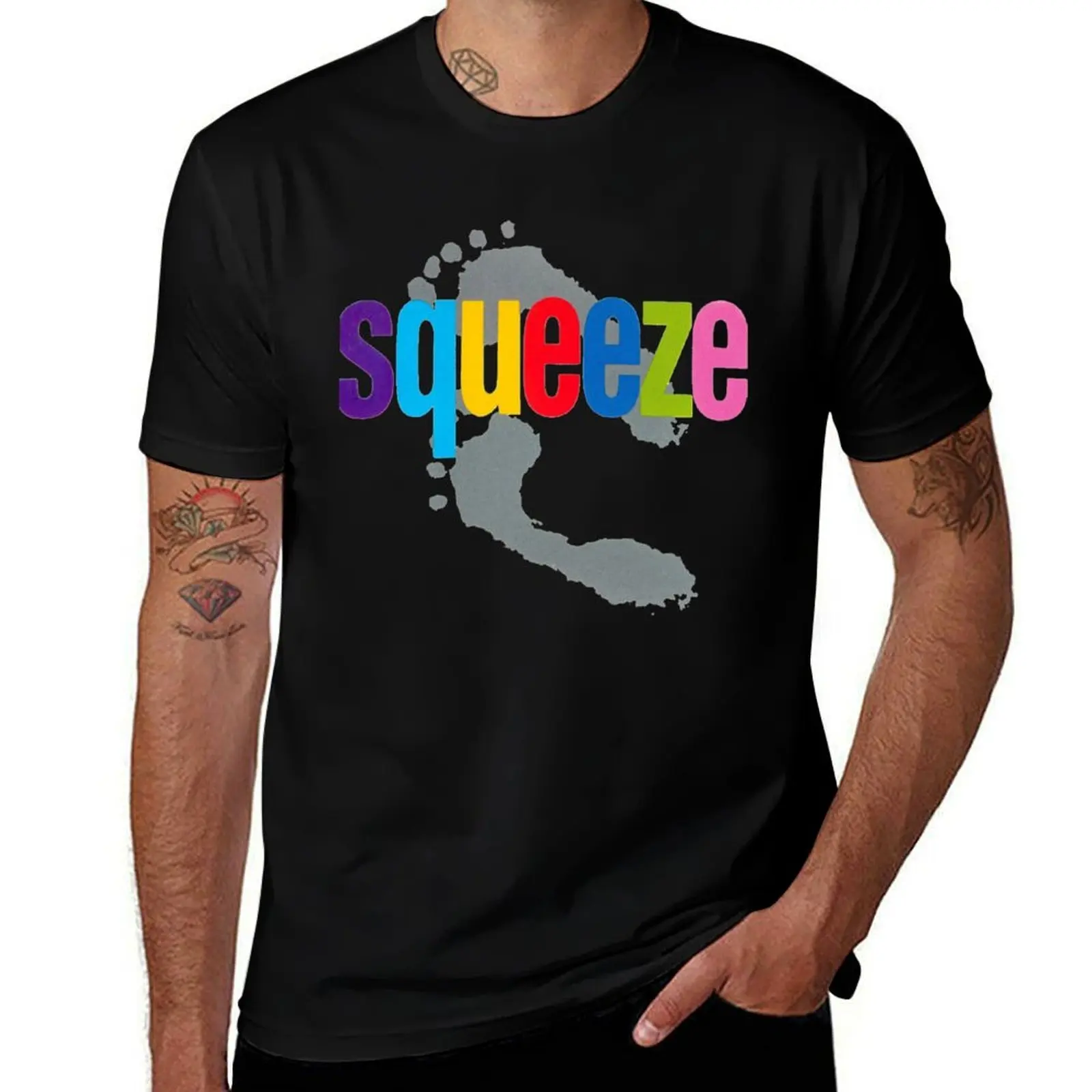 Squeeze T-Shirt Simple Solid Color Crew Neck Tee T-Shirt
