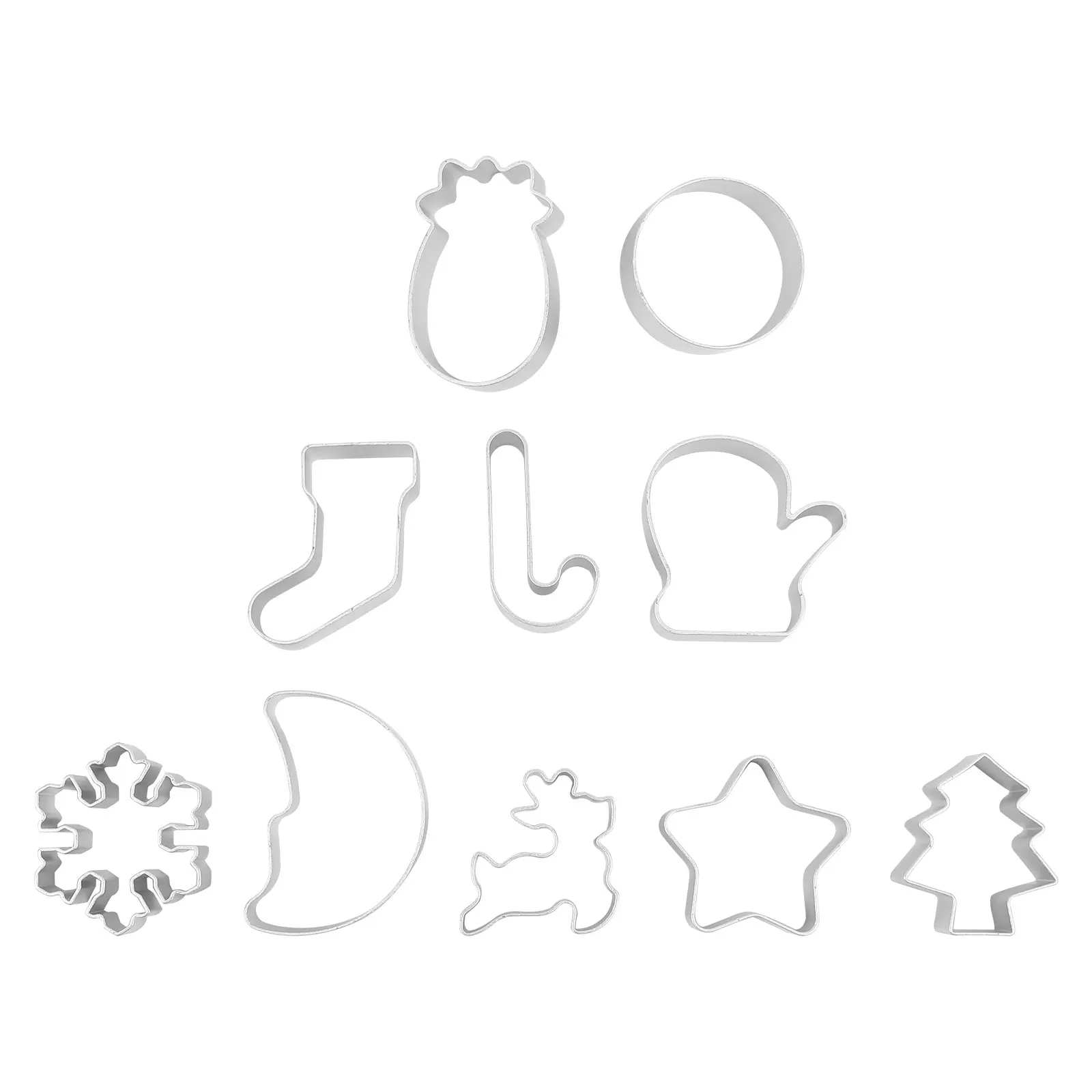 

10 Pcs Christmas Molds Cookie Mold Cookie Set Set Christmas Theme Silicone Molds For Cookies Bread Cheese