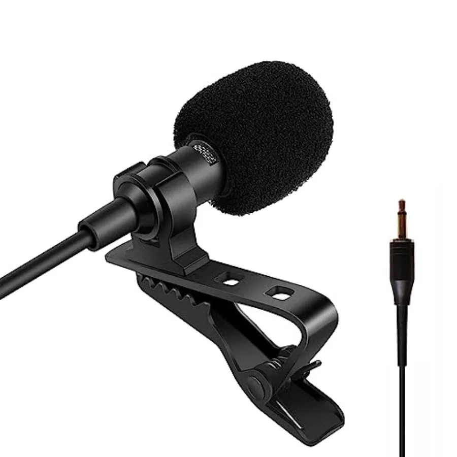 

Lavalier Microphone Lapel Microphone Compatible with Portable Voice Amplifier Wireless Transmitter Unidirectional Condenser Mic
