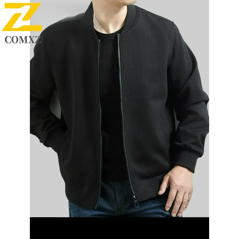 COMXZ Light Luxury Trench Coat Handsome Designer Solid Color Windproof Loose Golf Wedding Chaqueta Autumn Business Men Jackets