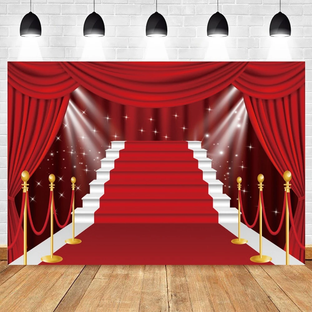 Cinema Movie Night Theme Backdrop Red Carpet Film Event Star Casino Poker Baby Adult Birthday Party Background Photo Studio Prop