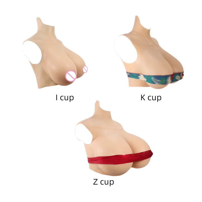 MUSIC POET Large Silicone Breast Forms I K Z Cup For Crossdresser Drag Queen Realistic Fake Boobs Breastplat Transgender Shemale