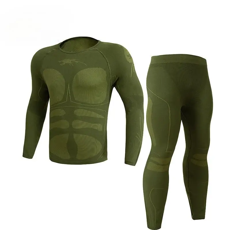 Men Sport Thermal Underwear Suits Outdoor Cycling Compression Sportswear Quick Dry Breathable Clothes Fitness Running Tracksuits