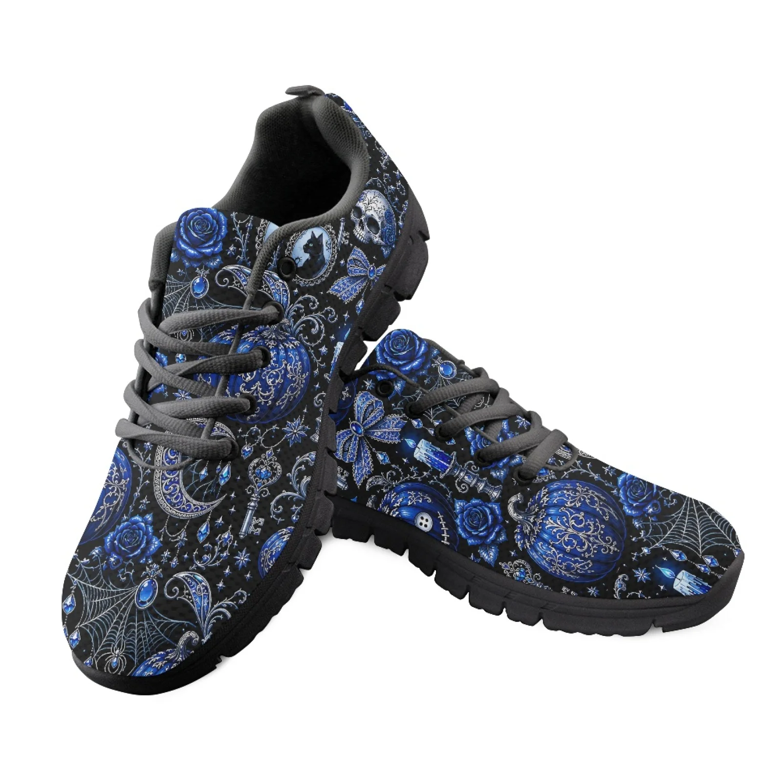 Coloranimal Blue Gothic Women Fitness Sneakers for Walking and Standing All-Match Sports Trainers for Outdoor