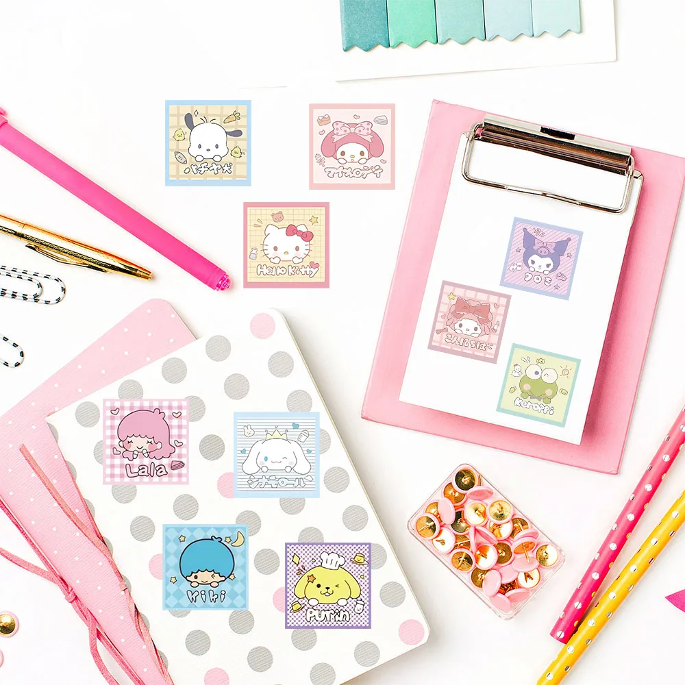 500PCS Cartoon Nette Sanrio Spaß Rolle Aufkleber Laptop Gepäck Skateboard Fahrrad Cafe Rucksack Wasserdicht Kühlschrank Auto Aufkleber