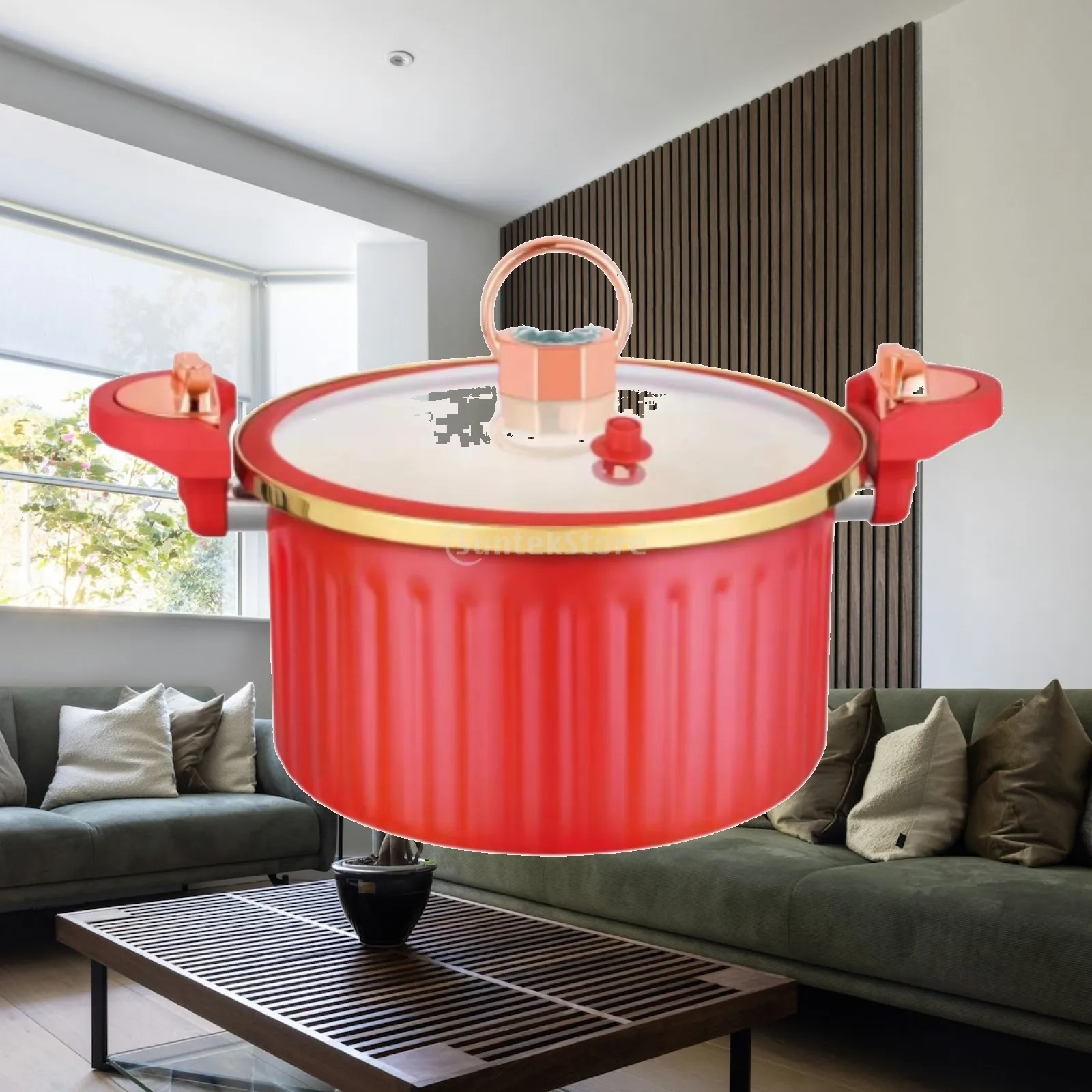 Micro Pressure Pot 8L Heat Resistant Cooking Pot for Rice Noodles