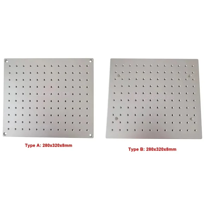 280x320x8mm Stainless Steel Optical Experiment Plate High Magnetic Conductivity Workbench Breadboard Table Platform
