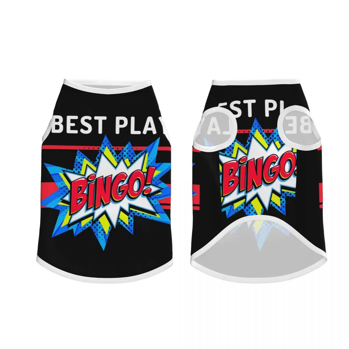 Best Play Bingo Pet Vest Jacket Breathable Paper Game Large Dog Clothes Decoration For Costume Supplies