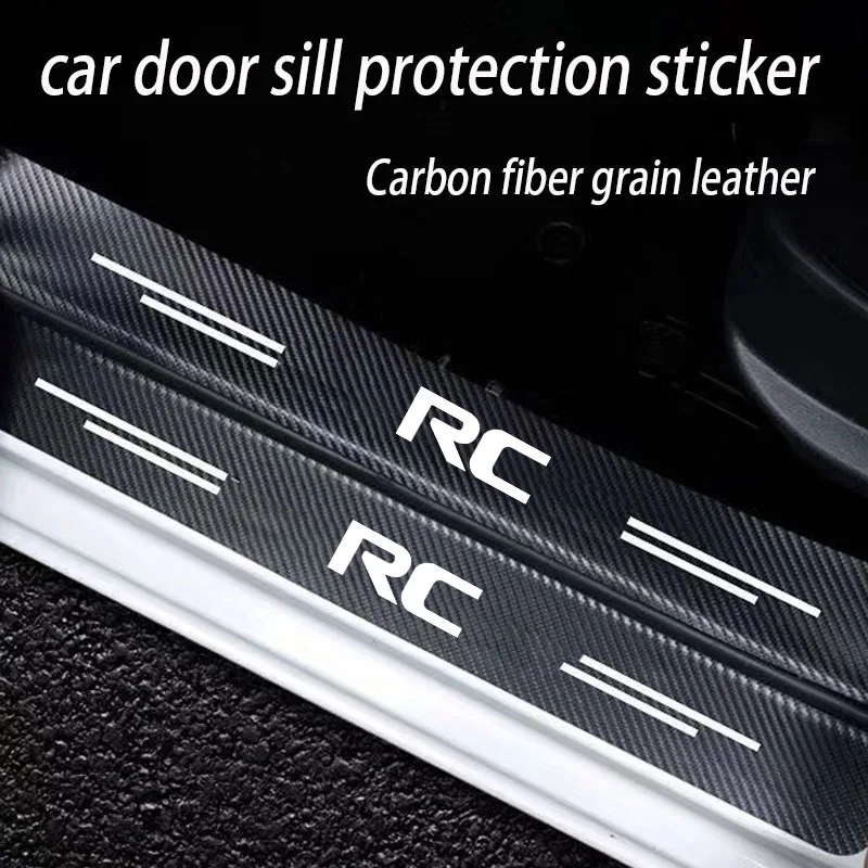 Carbon Fiber Car Sticker Auto Door Trunk Protective Strip Anti Scratch Decal for LEXUS RC 300 350 200 200t 350f 300h Accessories