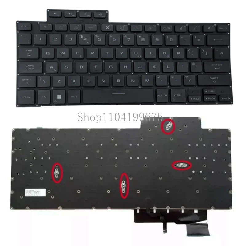 Keyboard for ASU-S ROG Zephyrus M16 GU604 GU604VY GU604V Black US UK Backlit