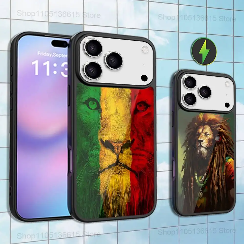 

R-Rasta L-Lions B-BOB Phone Case For iPhone 16,15,17,14,13,12,11,Pro,Max,Plus,Air Mini,Magsafe,Magnetic Wireless Charging Case