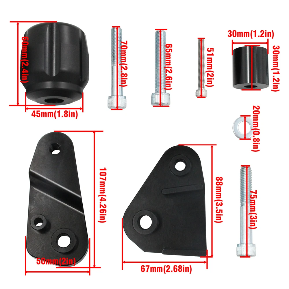 

Motorcycle Frame Sliders Falling Protection Frame Engine Crash Pad for GSXR 1000 GSXR1000 2017-2024 / GSXR 1000R 2017-2024