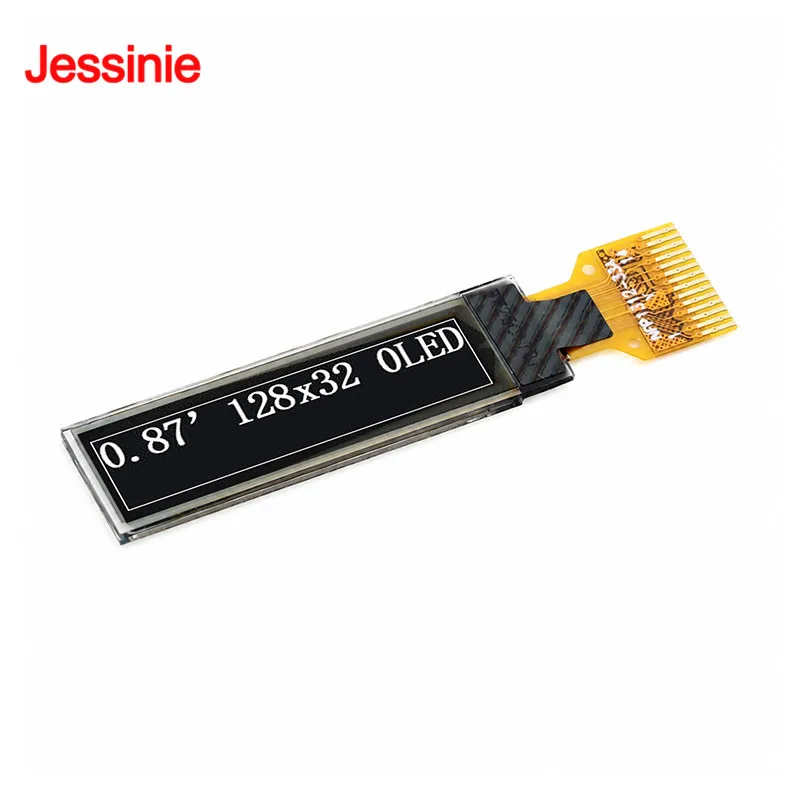 5pcs/1pc 0.87 inch OLED 0.87'' LCD SSD1312 Driver Serial Interface 128x32 White Bare Panel 14-pin Solder Type Display
