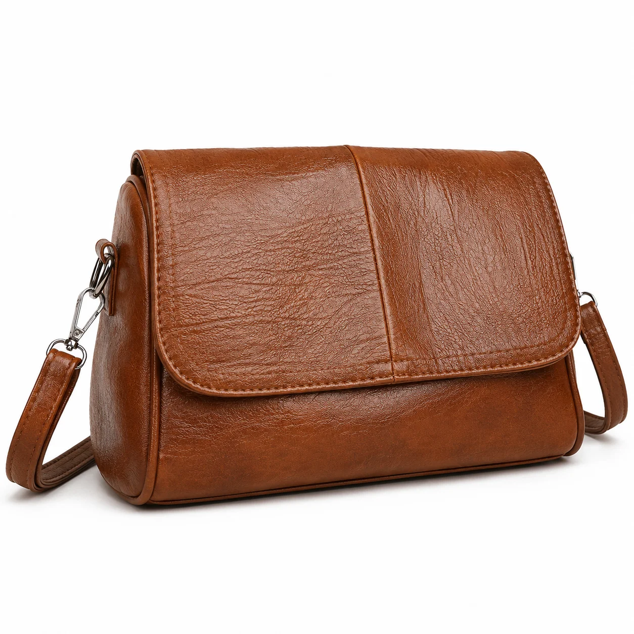 Luxury Bags Without Logo - Kadın PU Deri Crossbody Çanta Yumuşak