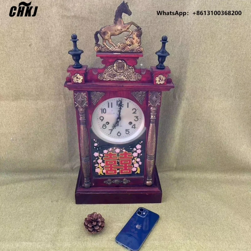 Nostalgic Old Object Wall Clock Old-Fashioned Mechanical Clock Decoration Winding Clock B & B Vintage Ornament