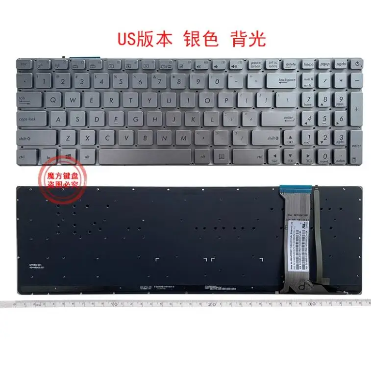 

Клавиатура US для ASUS GL552 GL552J GL552JX GL552V GL552VL GL552VX GL552VW ZX501 ZX501X Серебристая подсветка