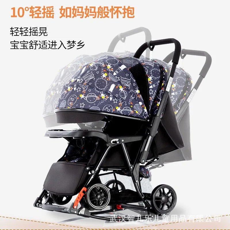 Carro Fold Stroller com um botão, Você pode sentar-se e deite-se pode Dobrar, 2024Você pode mudar para o carrinho