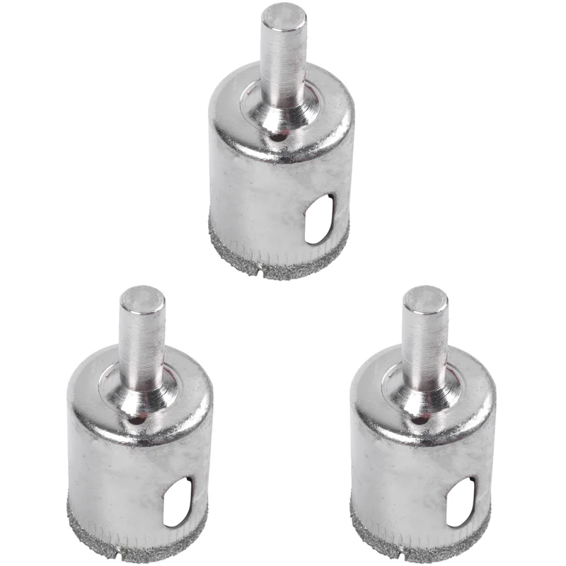 

ABUI-3Pcs 25Mm Glass Tile Hole Saw Drill Bit Cutter