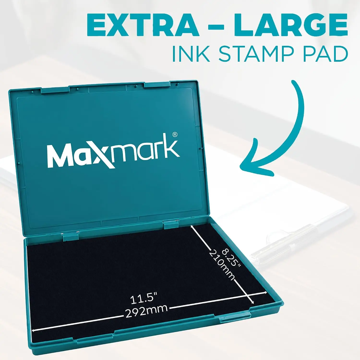 Jumbo Black Ink Stamp Pad 8.25x11.5in Felt Pad for Large Stamps view 4