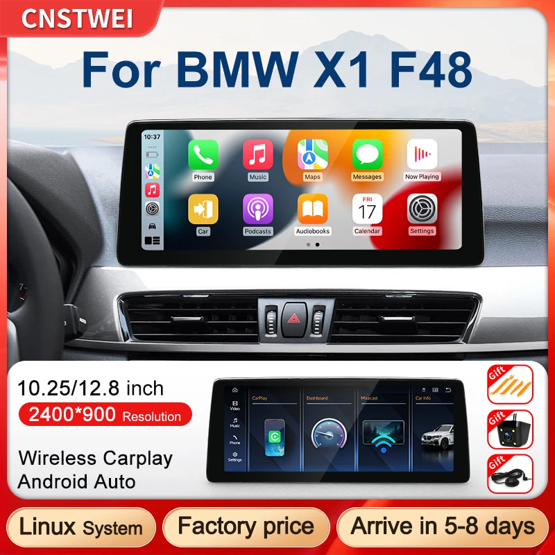 STWEI 12.8inch 2400*900 HD Display Touch Screen For BMW X1 F48 X2 F39 NBT EVOWireless Carplay Android Auto Car Multimedia Player