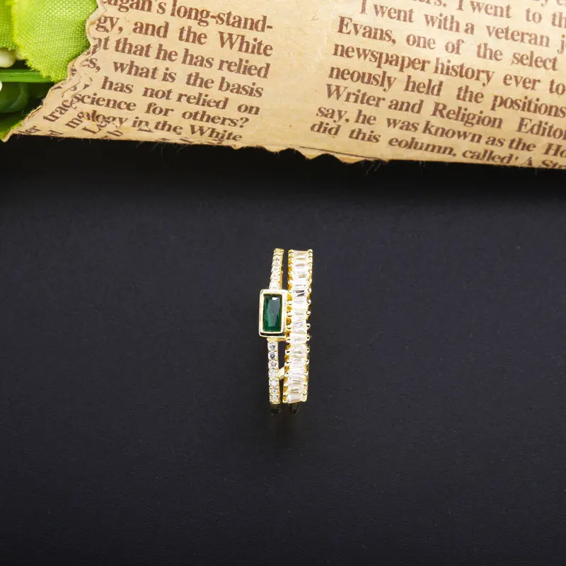 

Кольцо из стерлингового серебра 925 пробы с кубовидным нефритом и зеленым золотым кольцом для женщин, кольцо регулируемого размера, европейские модные вечерние свадебные украшения