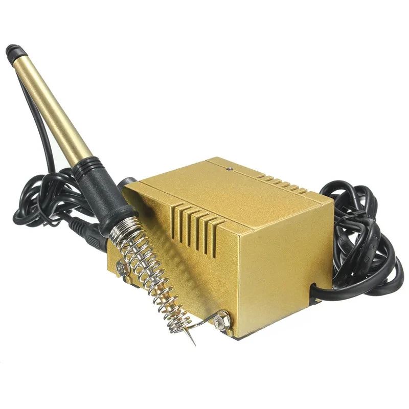 BK-938 220V 18W Adjustable Mini Soldering Station Solder Iron Heating Iron Gold Electric Shock Proof Soldering Stations