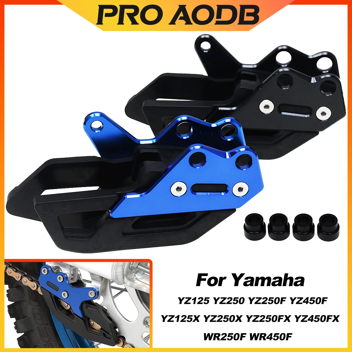 For Yamaha YZ125 YZ250 250F YZ450F 125X 250X WR250F WR450F YZ250FX 450FX Motorcycle CNC Chain Guide Guard Protector Accessories