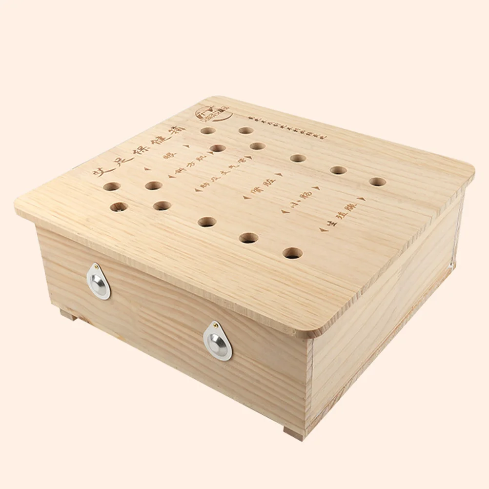 

Wooden Moxibustion Box Treatment Tool Portable Adjustable Moxa Cone Burner Case For Home Use Compact Design Durable