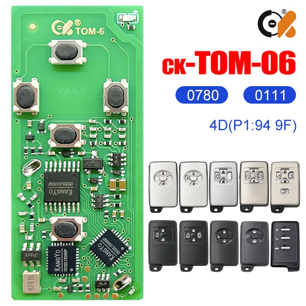 CK TOM Series TOM-O-06 Board#:0780/0111 Universal Smart PCB 4D Remote Circuit Board For Subaru Forester Toyota Alphard Avalon