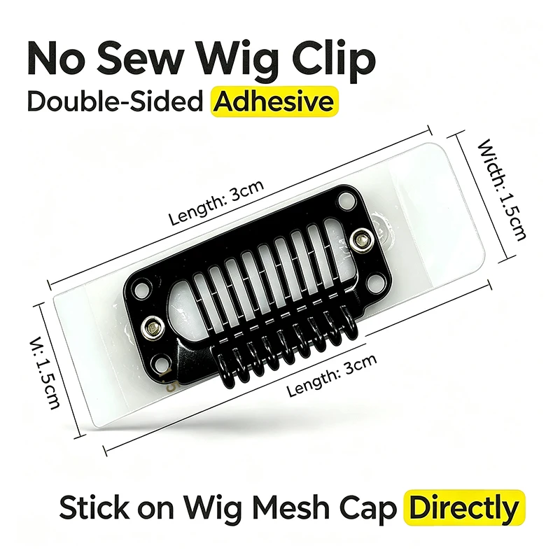 Double-Side Adhesive Clips 10-30PCS Snap Clips For Wig Strong Adhesion U-shape Clip For Men Toupee/Topper Clips For Hair System