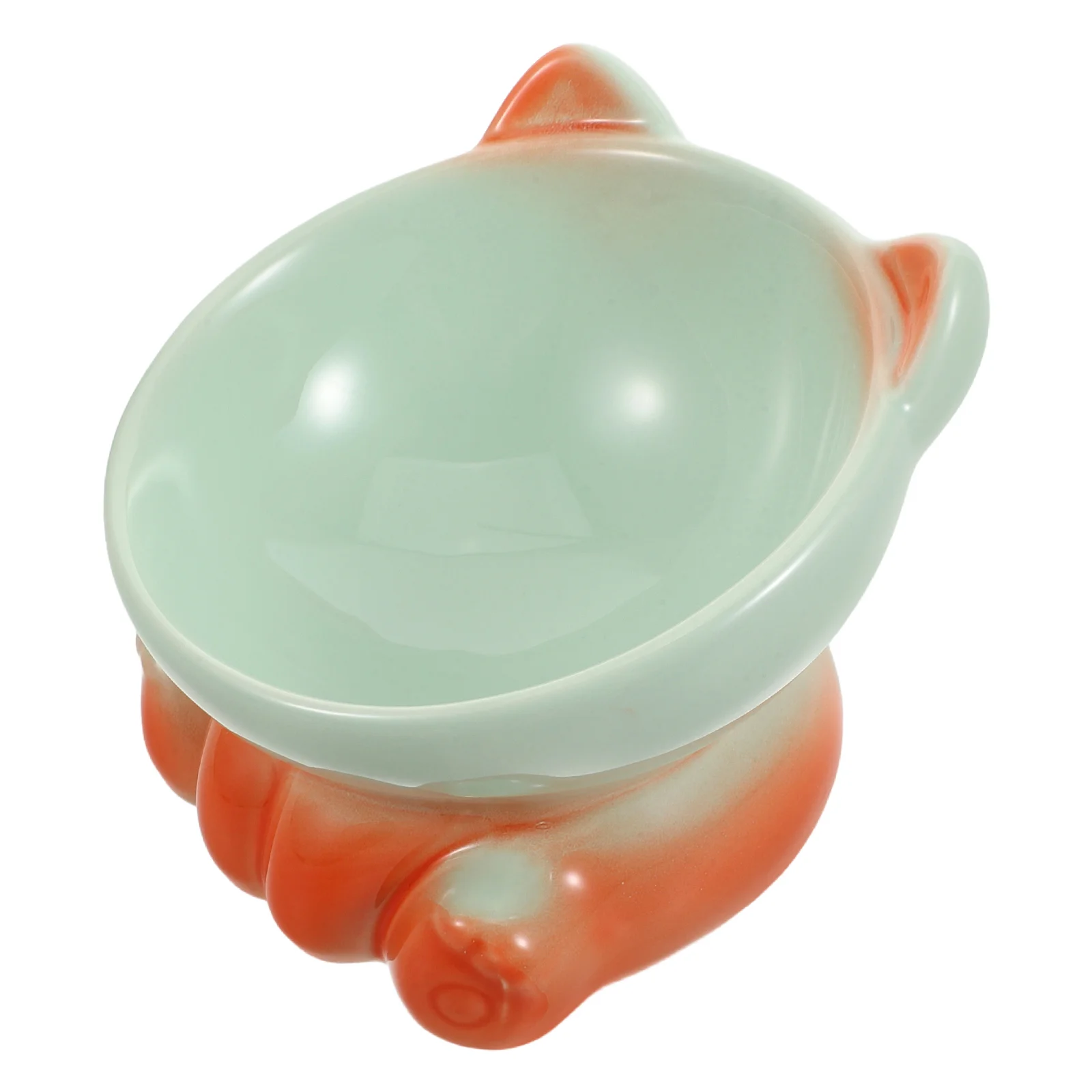 

Pet Platform Bowl Ceramic Raised Cat Bowls Feeder Tilted Water Ceramics Elevated Food Dish