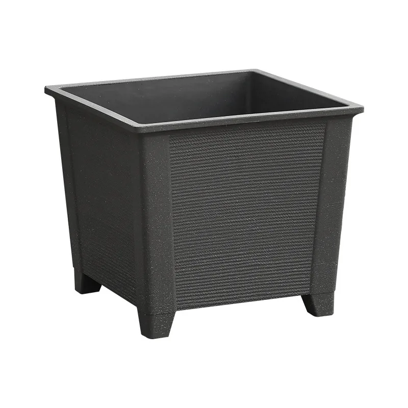 New imitation stone large flower pot, special plastic planting box for outdoor planting trees and flowers, thickened and high ex