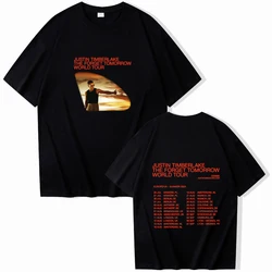 Justin Timberlake The Forget Tomorrow World Tour European/UK 2024 Summer Oversized O-neck T-shirt Music Fans Gift T-shirt Unisex